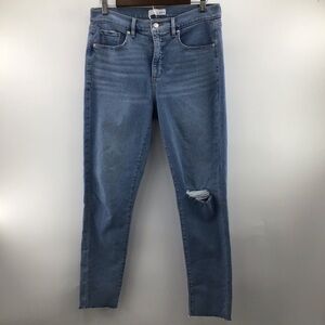 LOFT Distressed Blue Skinny Jeans